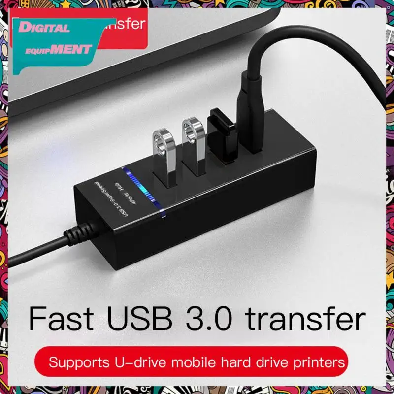 

4 In 1 5gbps/480mbps Transmission Splitter Extender Adapter 4 Port Usb Hub 3.0 Computer Accessories Compatible Game Console