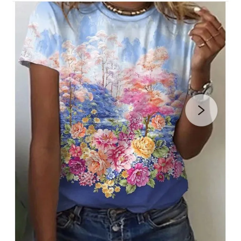 

SNAKE YX 2022 European and American Summer Fashion 3D Digital Printing Short-sleeved T-shirt