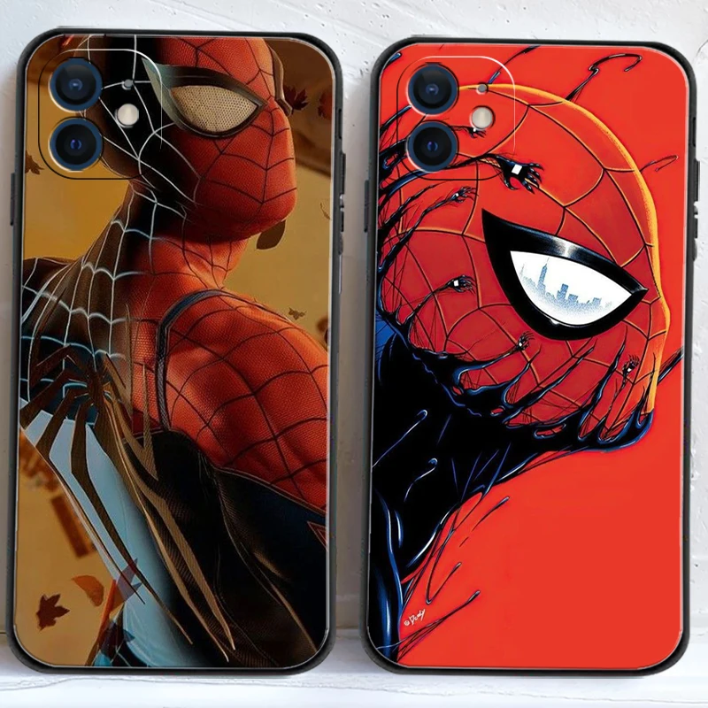 

Marvel Spiderman Phone Cases For iPhone 11 12 Pro MAX 6S 7 8 Plus XS MAX 12 13 Mini X XR SE 2020 Funda Soft TPU Carcasa