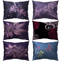 decorative pillow case pillow cover case pillowcase throw 5030 purple flower print pillowcases pillows pillow cases sofa bed ca