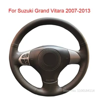 customized leather car steering wheel cover wrap for suzuki grand vitara