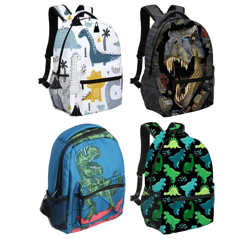 

K92C Cartoon Dinosaur Schoolbag Cute Kids Toddler Backpack Shoulder Bag Storage Pouch Travel Rucksack for Pupil Students Women