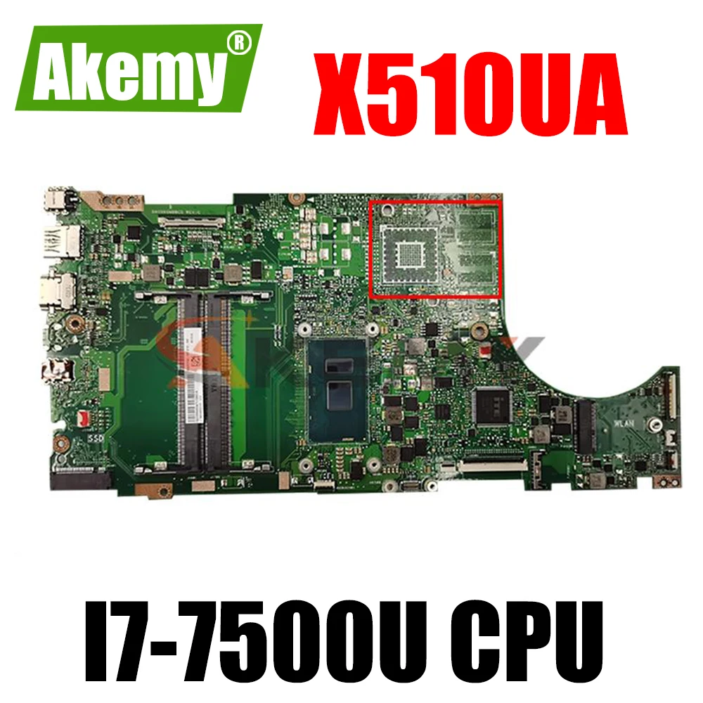 

X510UQ original mainboard for ASUS VivoBook-15-X510UA UMA X510UR X510UNR X510UR X510U with I7-7500U Laptop motherboard