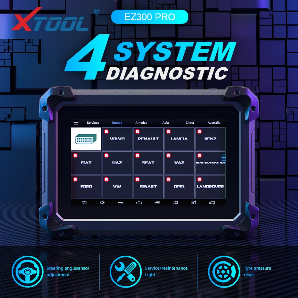 XTool EZ300 Pro с 5 системами Φ ABS SRS передачей и TPMS лучше чем MD802 TS401 бесплатное онлайн
