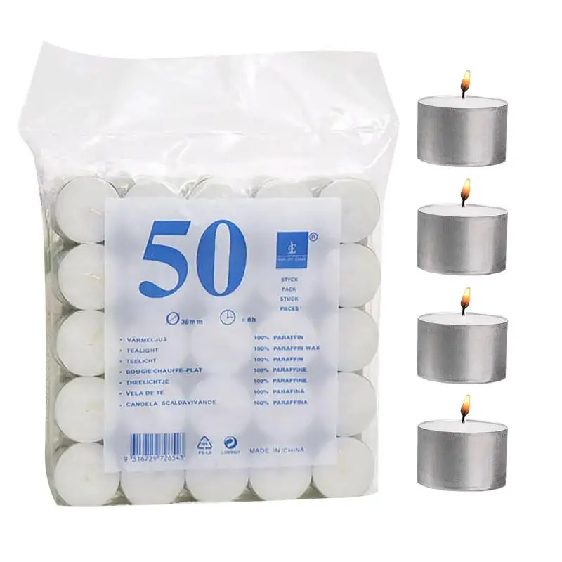 

Candles Tea Lights Smokeless Long Lasting Tea Lights Candles 9 Hours 50 Pieces Mini Candles In Bulk For Weddings Christmas