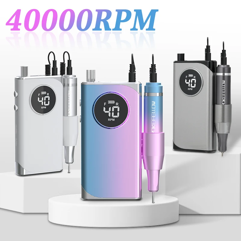 

Rechargeable 40000RPM Electric Nail Drill Machine With HD LCD Display Powerful Nail Master For Acrylic Gel Polish Nail Sander
