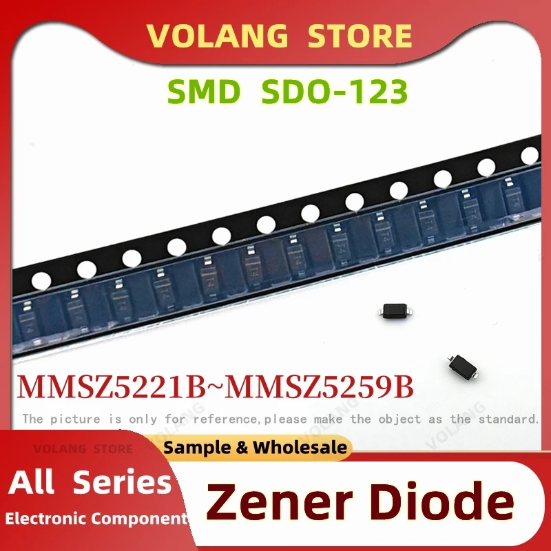 Диод Зенера SOD-123, 50 шт., MMSZ5248B J3 18 в MMSZ5250BT1G 20 в J5 MMSZ5251B K1 22 в K2 MMSZ5252B 24 В SZ5253B K3 25 в MMSZ5254B K4 27 в
