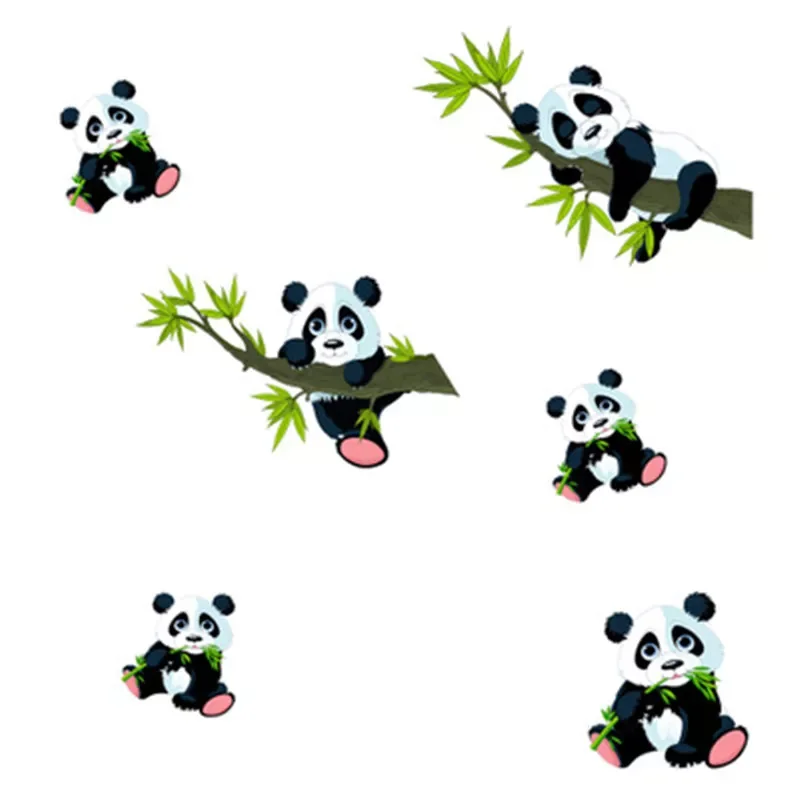 

2022 Wall Stickers For Kids Room Home Decor Living Room Panda Mural Decals Bedroom Decorative Sticker Muraux