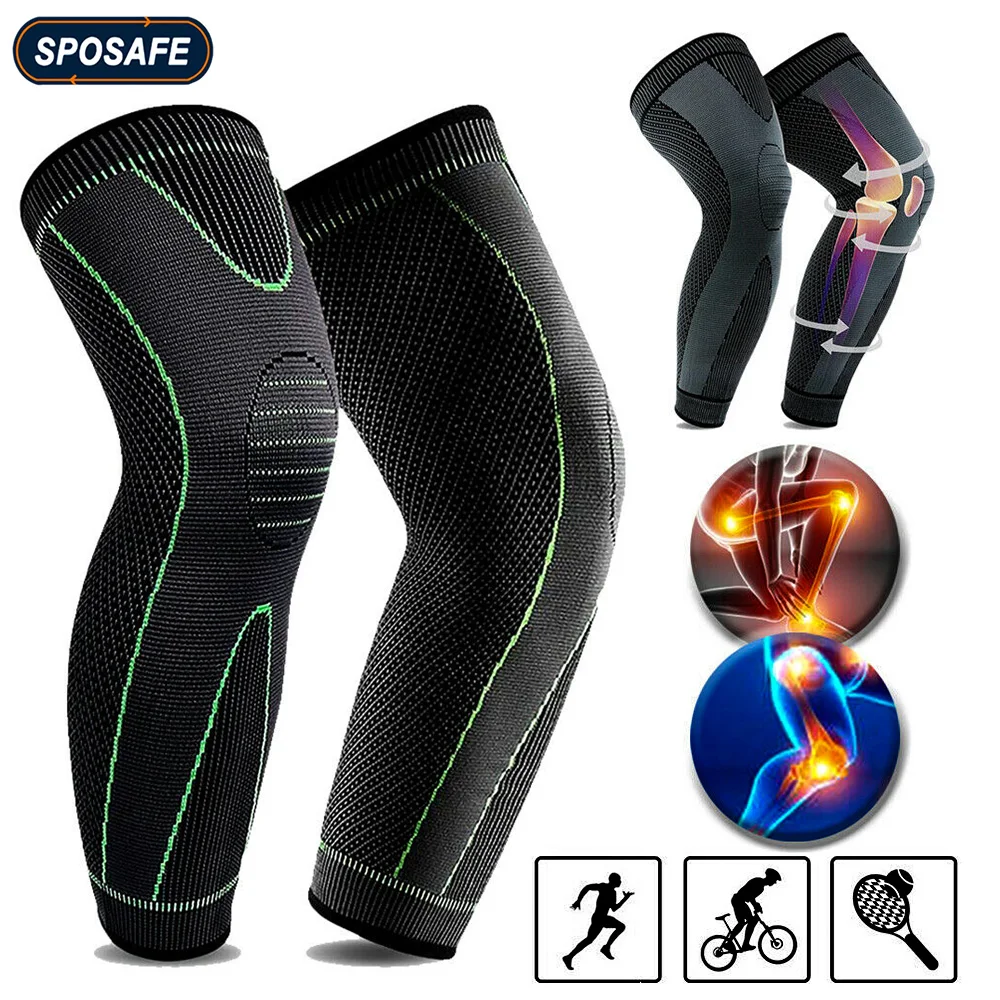 

Sports Full Leg Sleeves Compression Knee Support Brace for Running Cycling Basketball Football Volleyball Tenni Arthritis Relief