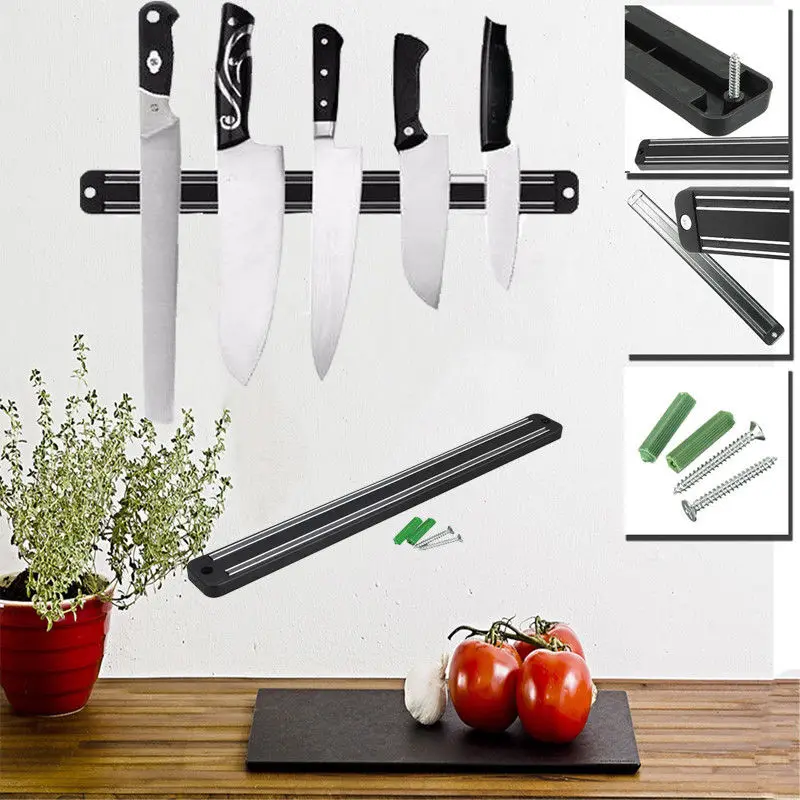 

Magnetic Knife Holder 33 Cm Strong Magnetic Knife Holder Kitchen Wall Hanging Perforated Multifunctional Storage Rack Wall Shelf