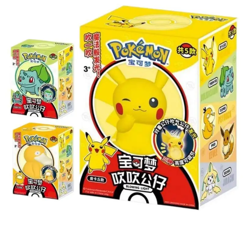

Светящиеся игрушки из серии Pokemon Pikachu Psyduck Bulbasaur, модель, светящиеся Креативные украшения, милые Мультяшные детские модные игрушки