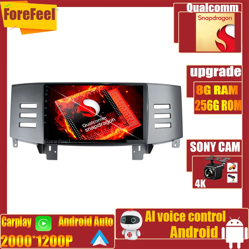 

Автомобильный DVD-плеер Qualcomm, Android для Toyota Mark X Reiz 2005-2009, радио, стерео, мультимедиа, видео, навигация, авто, стерео, GPS