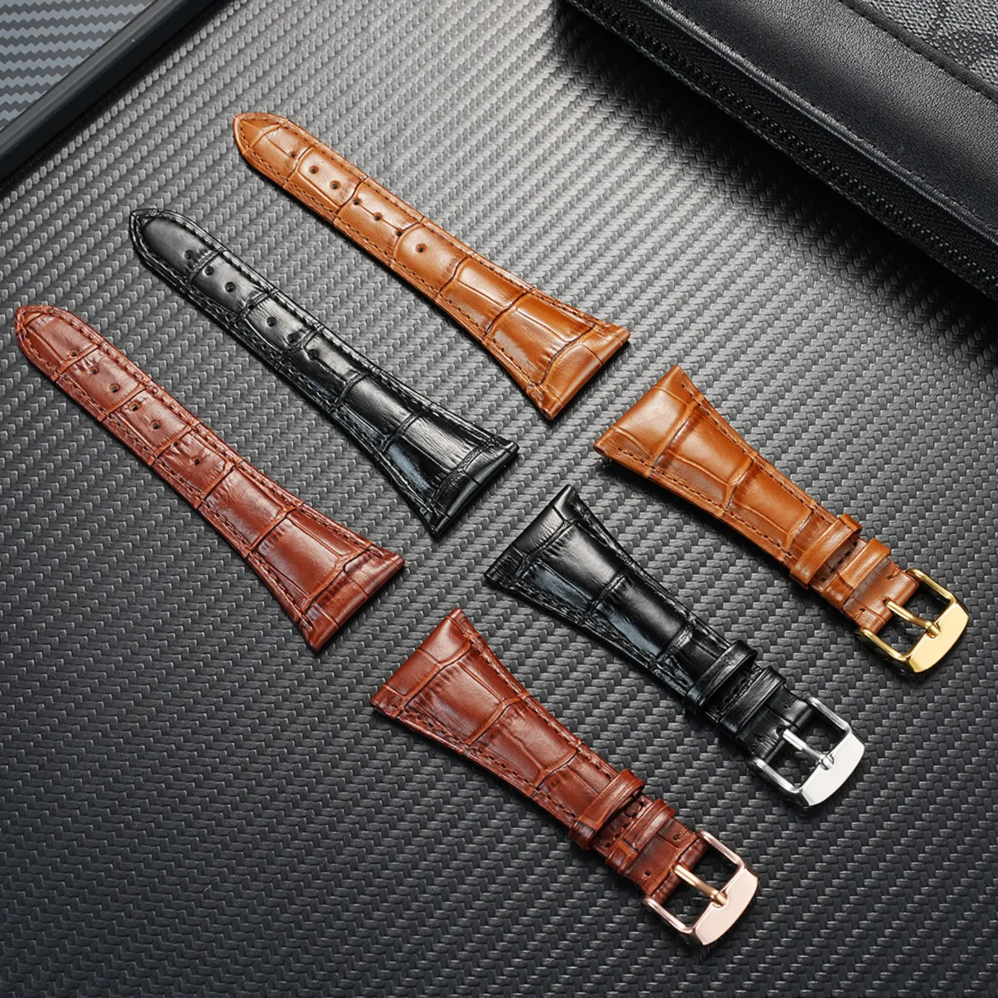 Фото Подходит для замены ремешка часов Bulgari ASSIOMA Series AA48C13GLDCH, ремешок из кожи аллигатора. №3