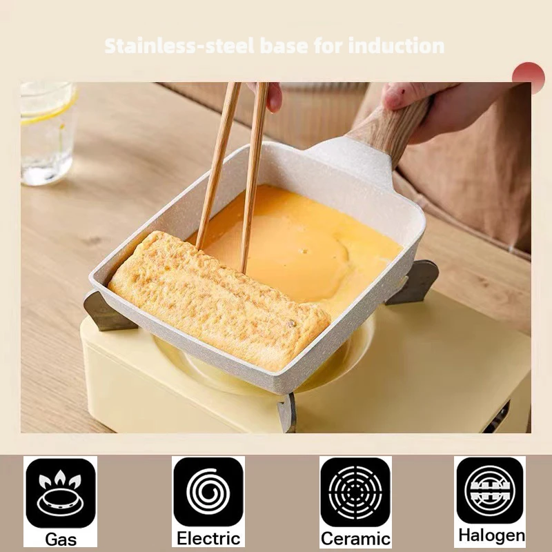 Японская сковорода Tamagoyaki с антипригарным покрытием квадратной формы для