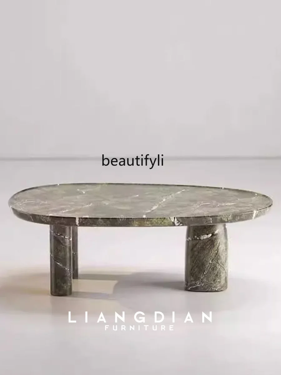 w stylu nordyckim журнальный столик из натурального мрамора гостиная бытовая маленькая