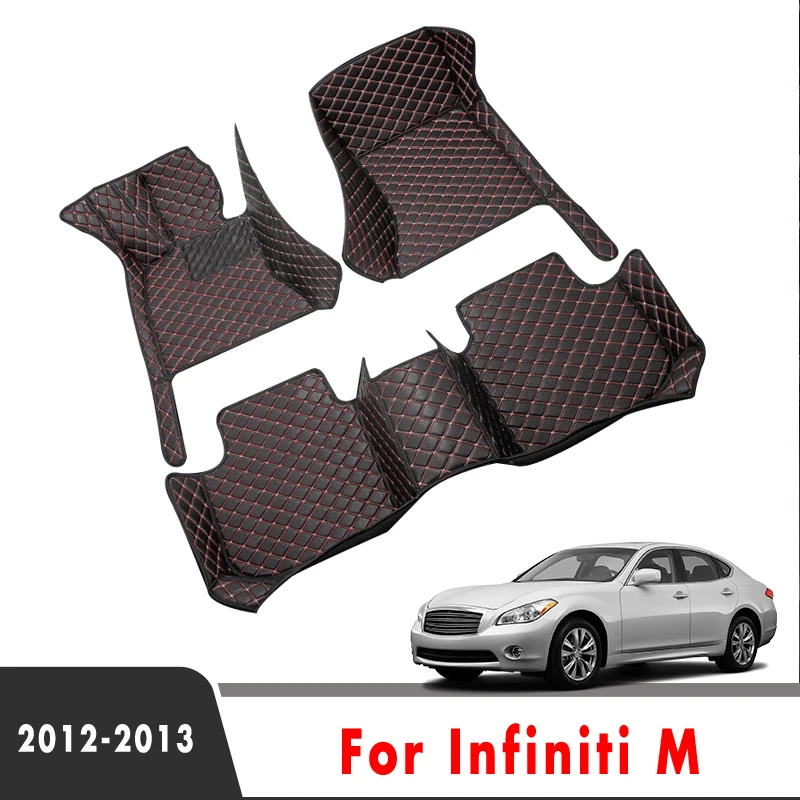 Car Floor Mats For Infiniti M 2013 2012 Carpets Waterproof Custom Interior Accessories Foot Rugs Auto Protect Pedals Pads