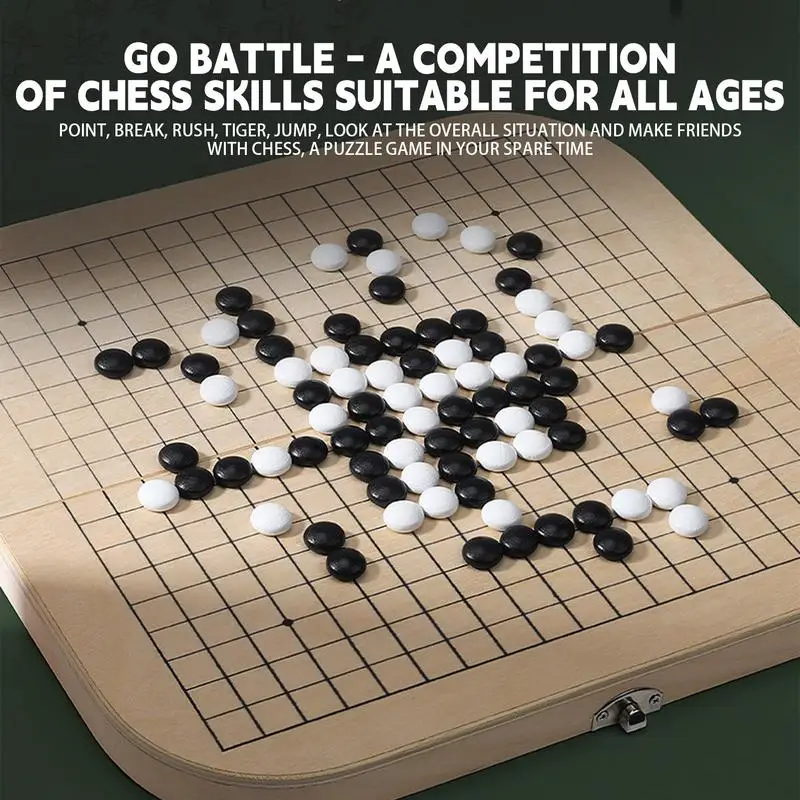 Портативная игра Go складные черно-белые шахматные фигуры шахматный набор