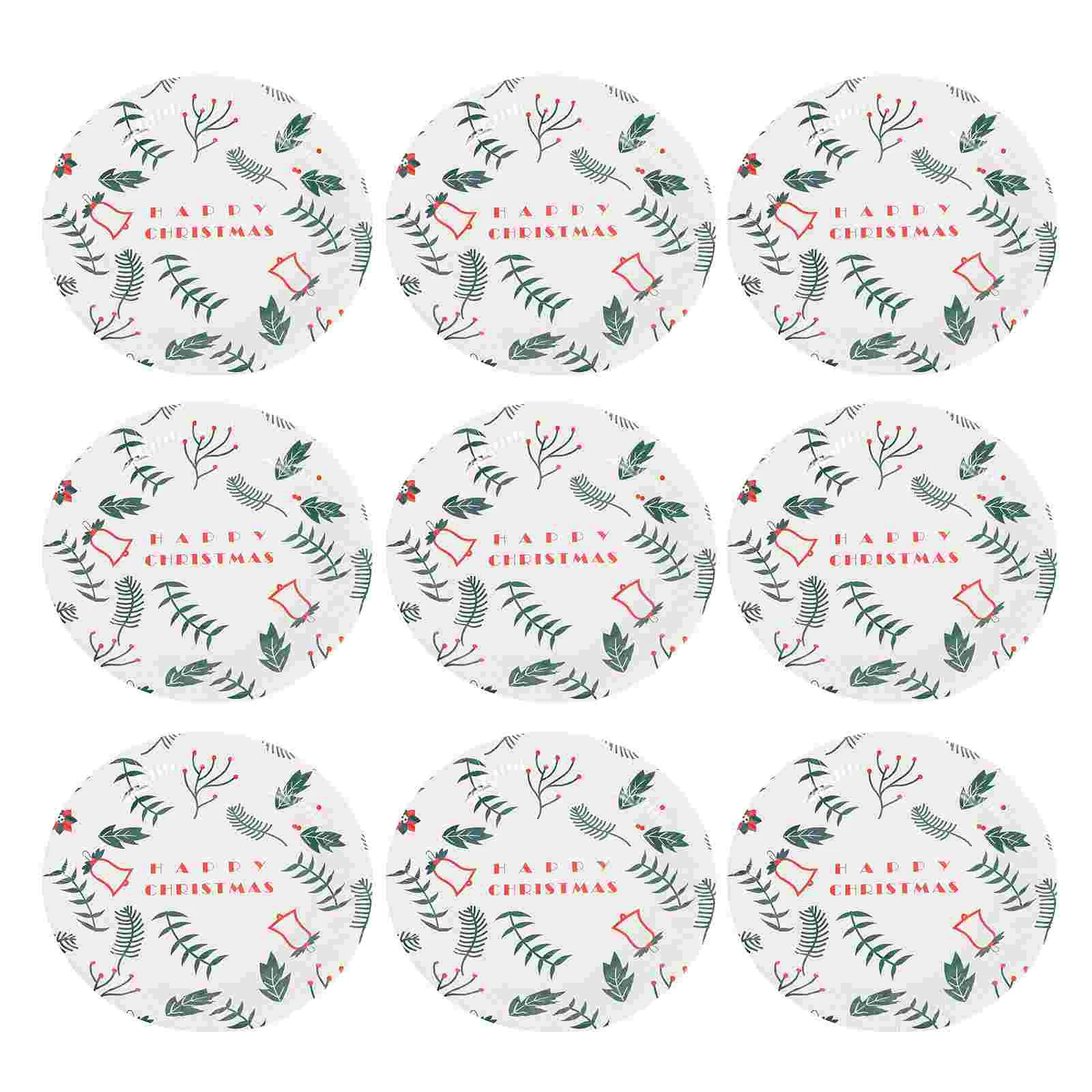 

Paper Christmas Disposable Dessert Trays Dish Tableware Plates Plate Supplies Party Set Year New Cutlery Fruit