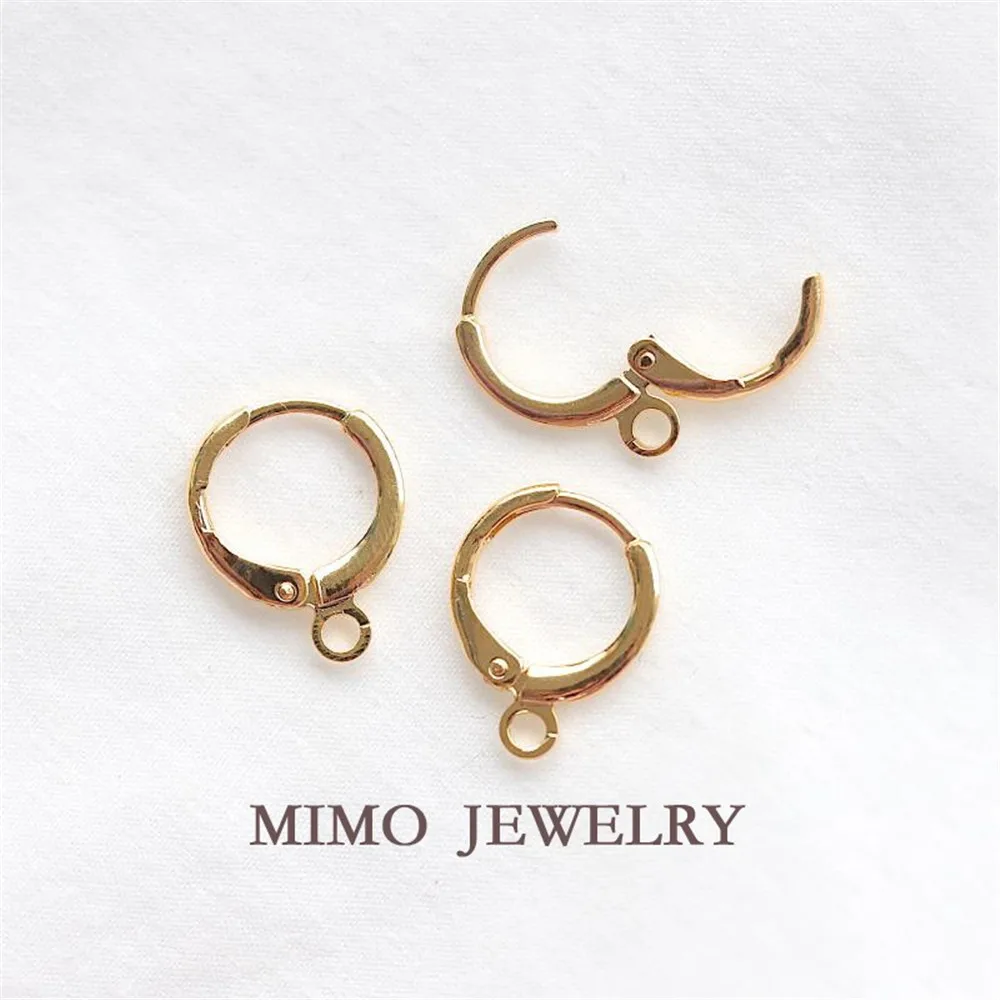 

Color-protected copper plated 18K gold anti-drop earhook, European earhook, ring, earclip, semi-finished DIY earring