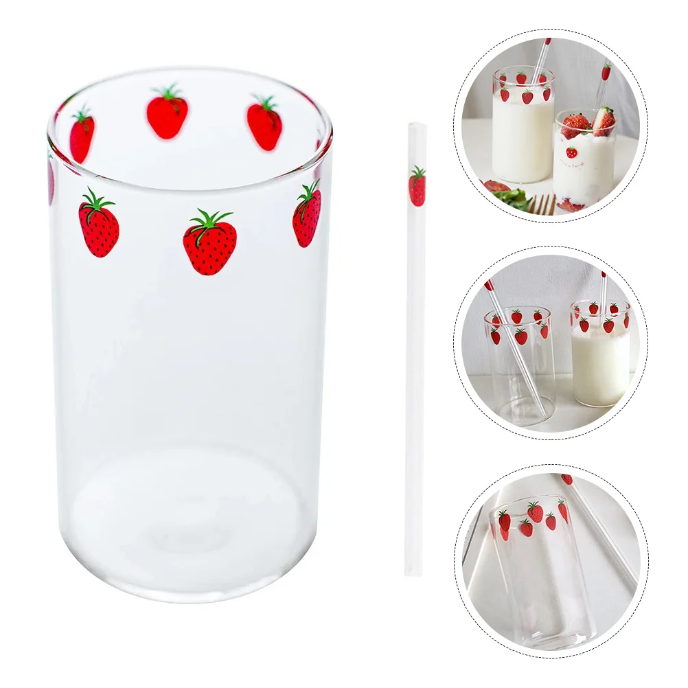 

Strawberry Cup Cups Glasses Cute Water Tumbler Mug Bottle Clear Drinking Aesthetic Party Straw Transparent Hawaiian Lid Can