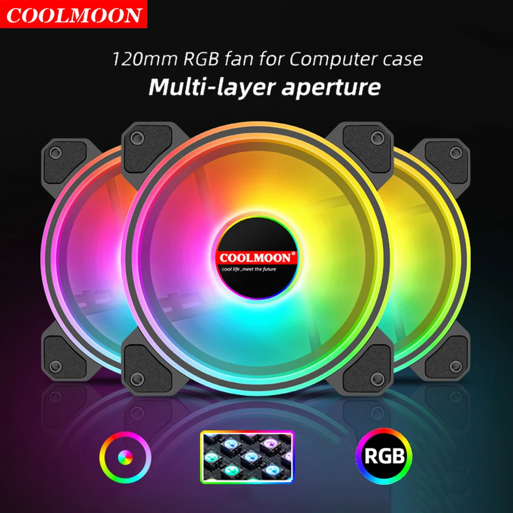 

Coolmoon GX120 12 см, 6 контактов, для компьютера