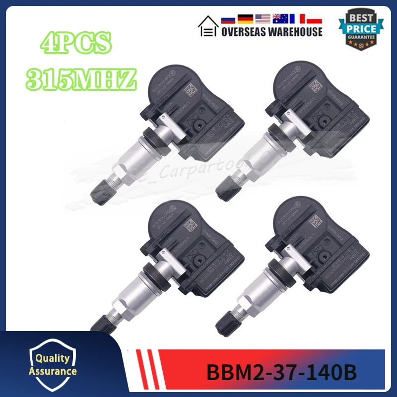 

4PCS BBM2-37-140B TPMS Sensor Tire Pressure Monitoring System Fits For Mazda 2 3 5 6 CX-7 CX-9 RX-8 MX5 2003-2015 BBM237140A