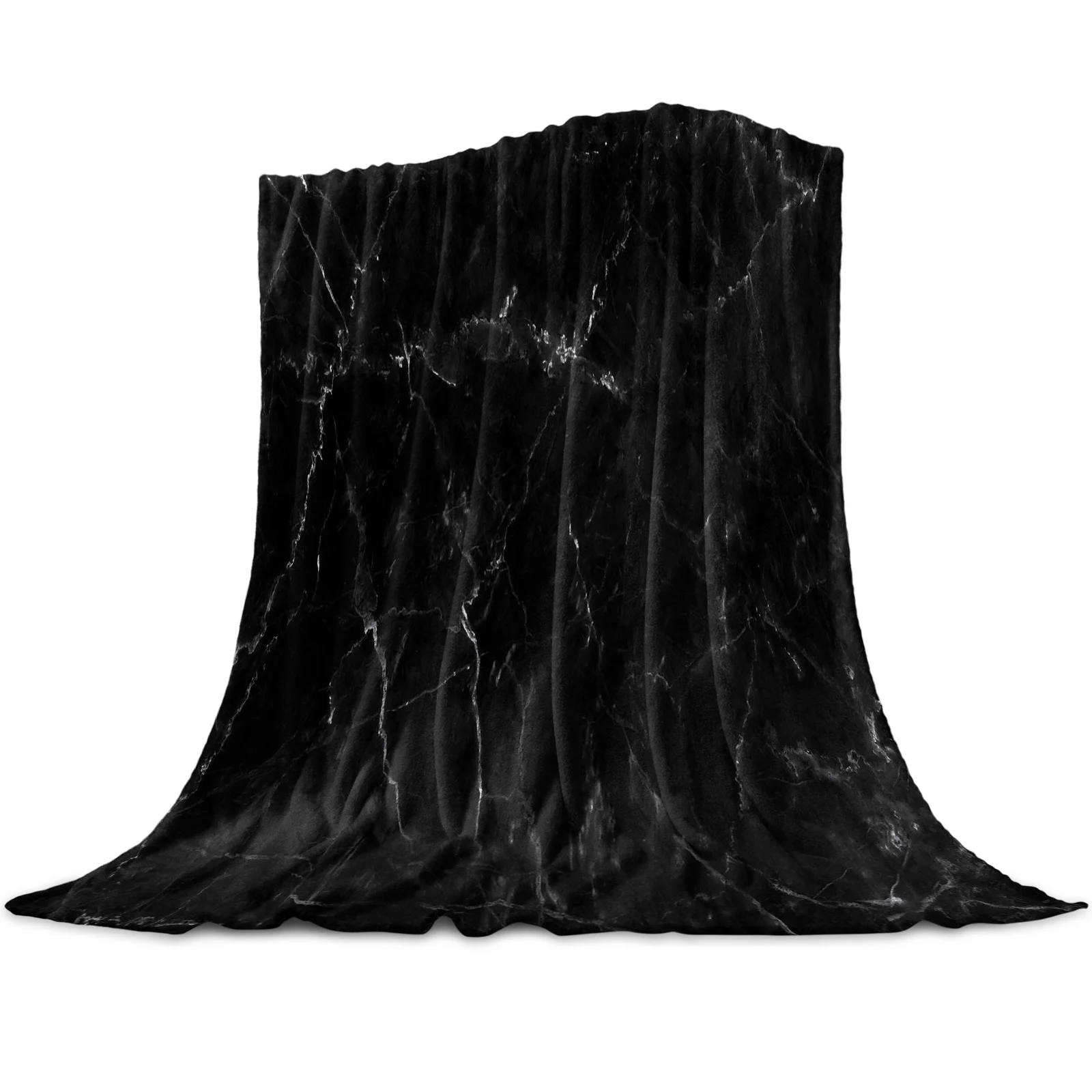 Фланелевое одеяло Black Marble