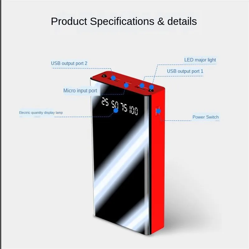 Внешний блок питания для iPhone и Android 45000 мАч