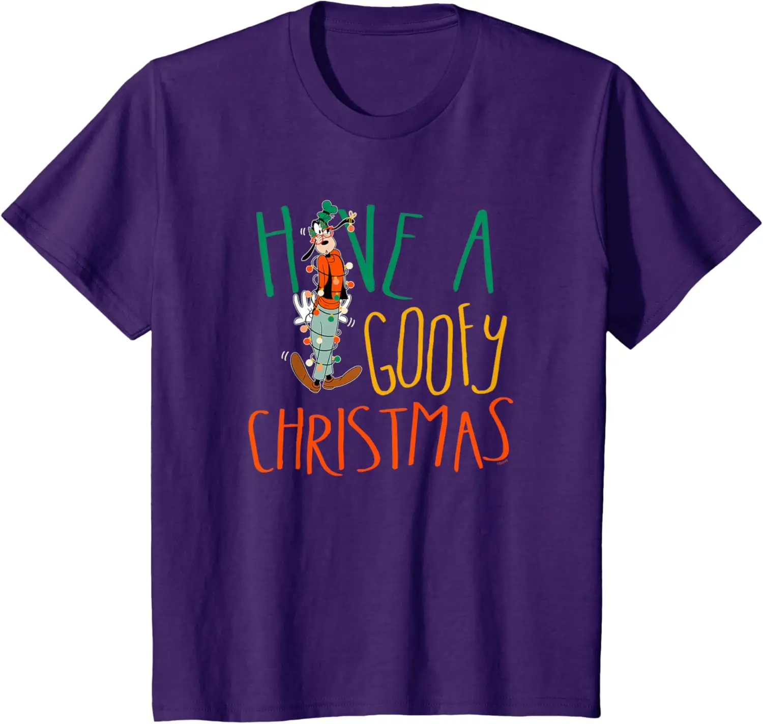Фото Забавная футболка Disney Have A Goofy Christmas Tangled Lights №3