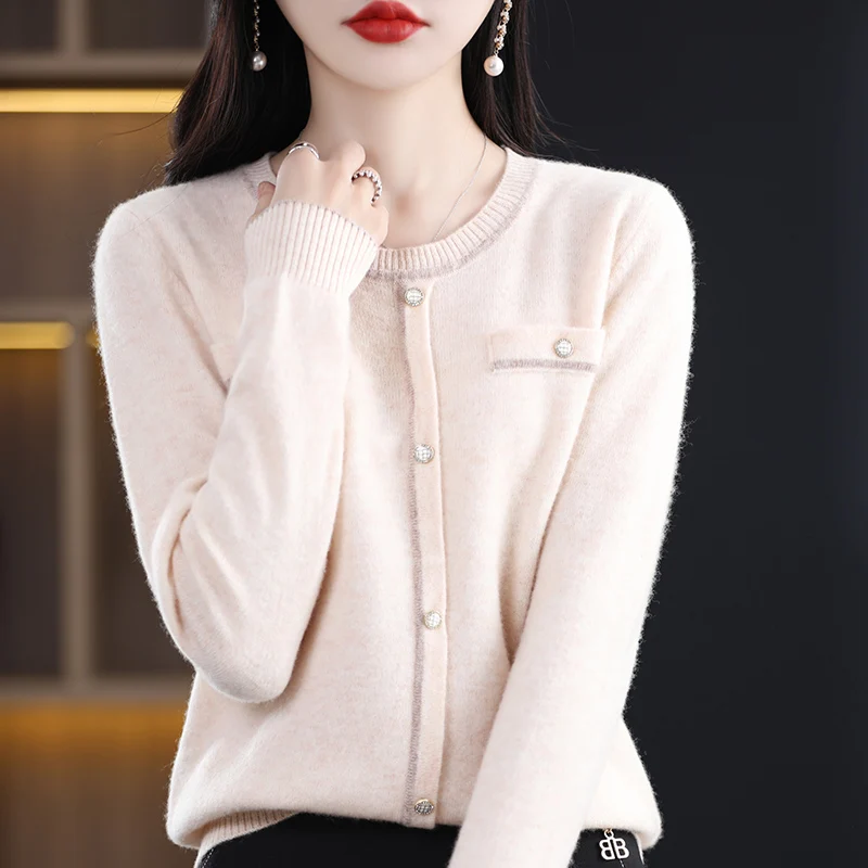 

Женский свитер из 100%-ной шерсти, с круглым вырезом