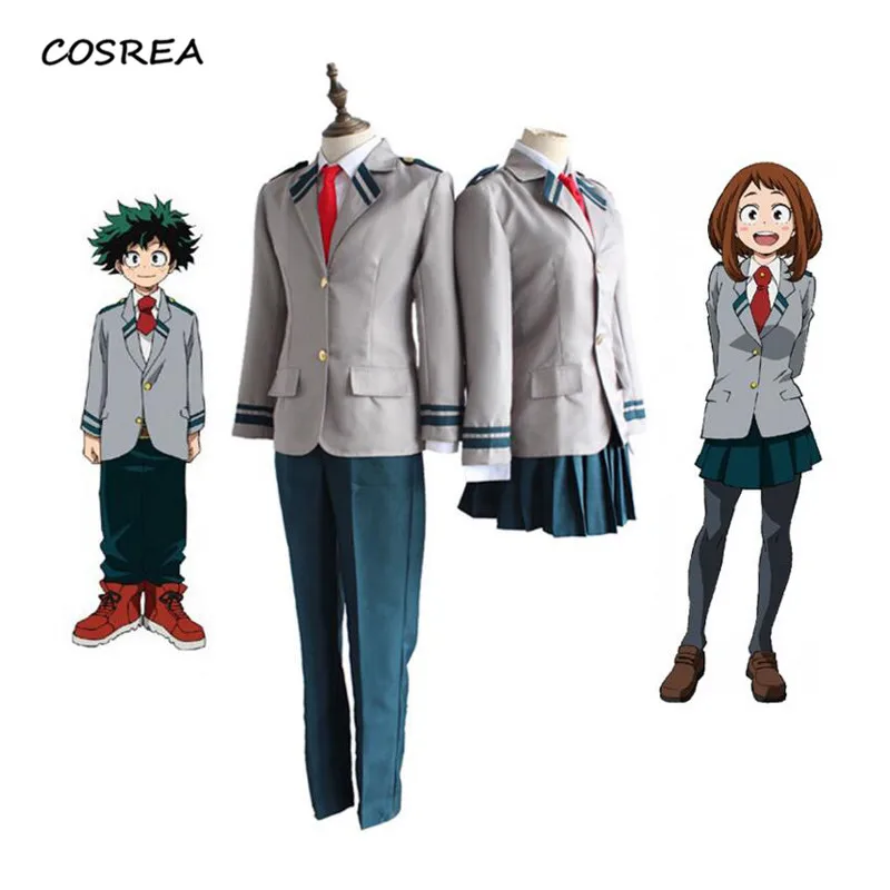 Anime My Hero Academia Izuku Midoriya Cosplay Costumes Coat Tie Schoolgirl Uniforms Dress Suit Women Female Clothing Set 2022