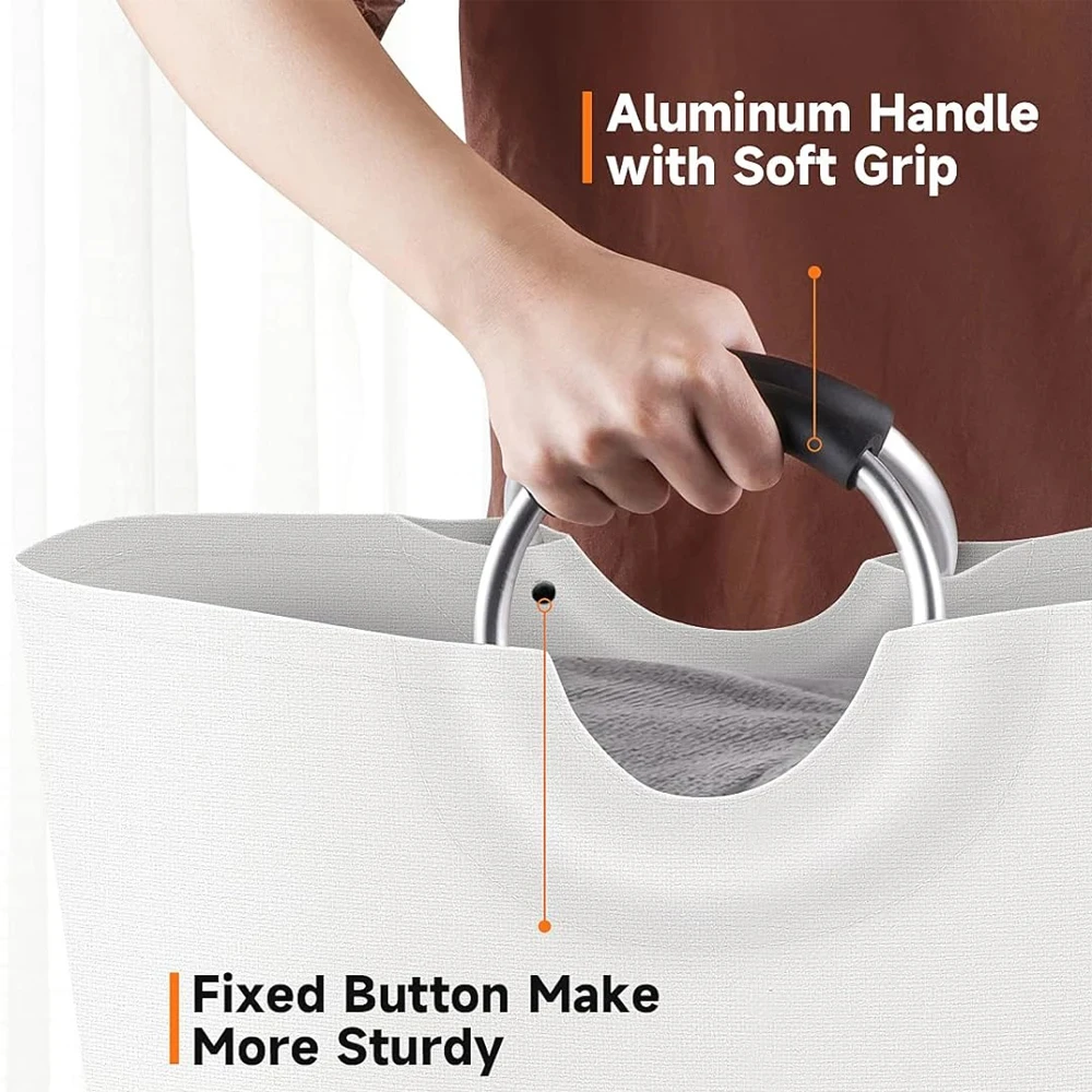 Складная корзина для белья с водонепроницаемыми ручками хранения игрушек ванной