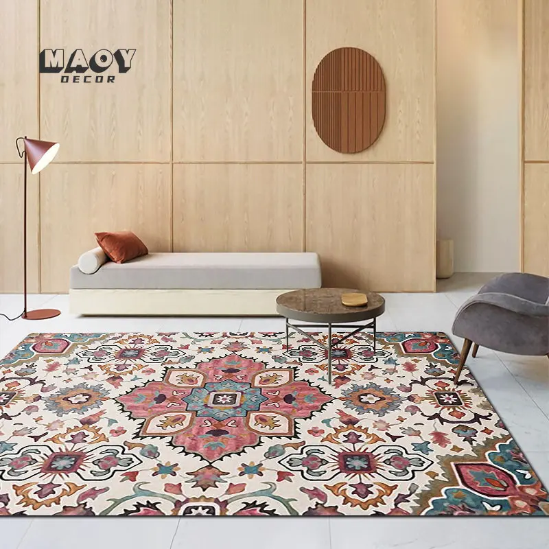 

Bohemian Carpet Ethnic Rugs for Living Room Floor Mats Geometric Pattern Kitchen Corridor Non Slip Soft Area Rug Home Decoration