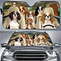 cavalier king charles spaniel car sun shade dogs windshield dogs family sunshade dog car accessories car decoration gift fo
