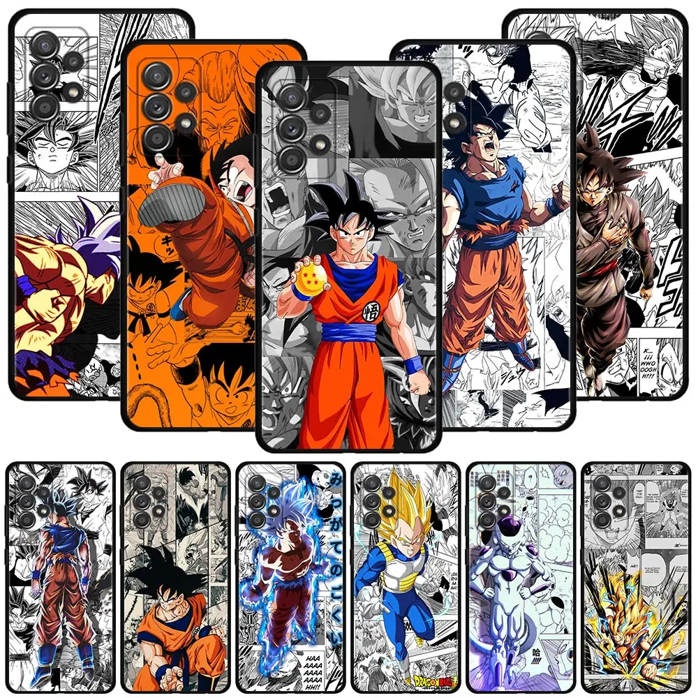 Чехол для Samsung Galaxy A12 A51 A71 A31 A13 A11 A01 A72 A52 A32 A22 A52s A21s A02s A02 Dragon Ball God Goku Vegeta Comics |