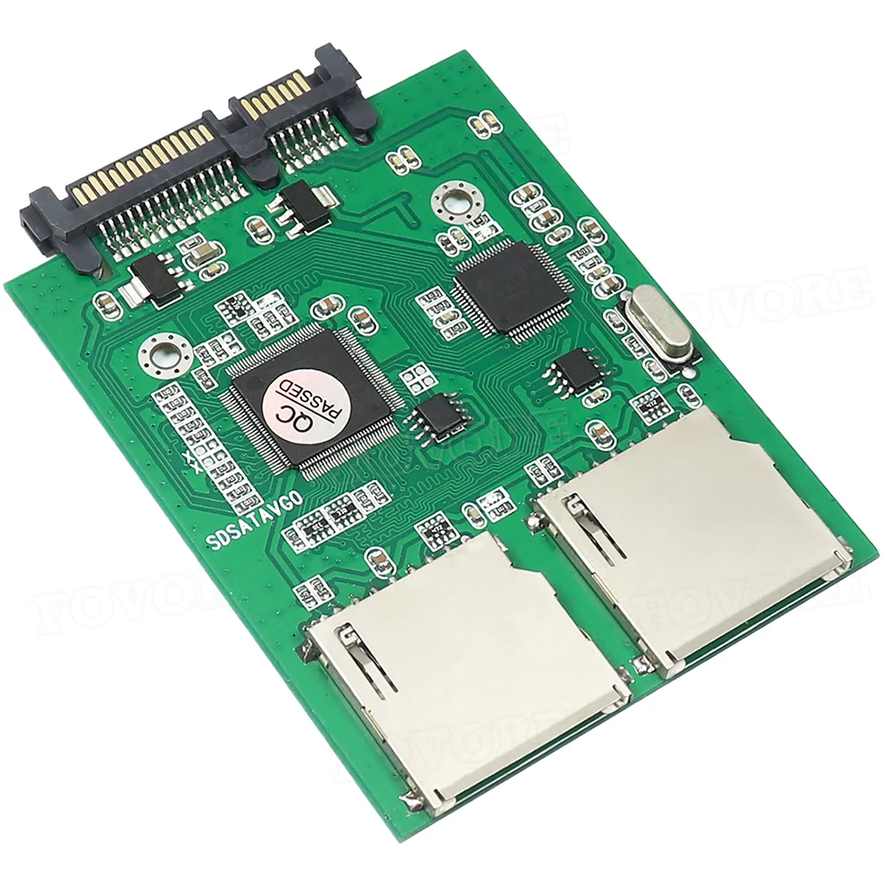 Адаптер SD SATA 2 5 дюймов 15-контактный + 7-контактный преобразователь SD-карт RAID 0