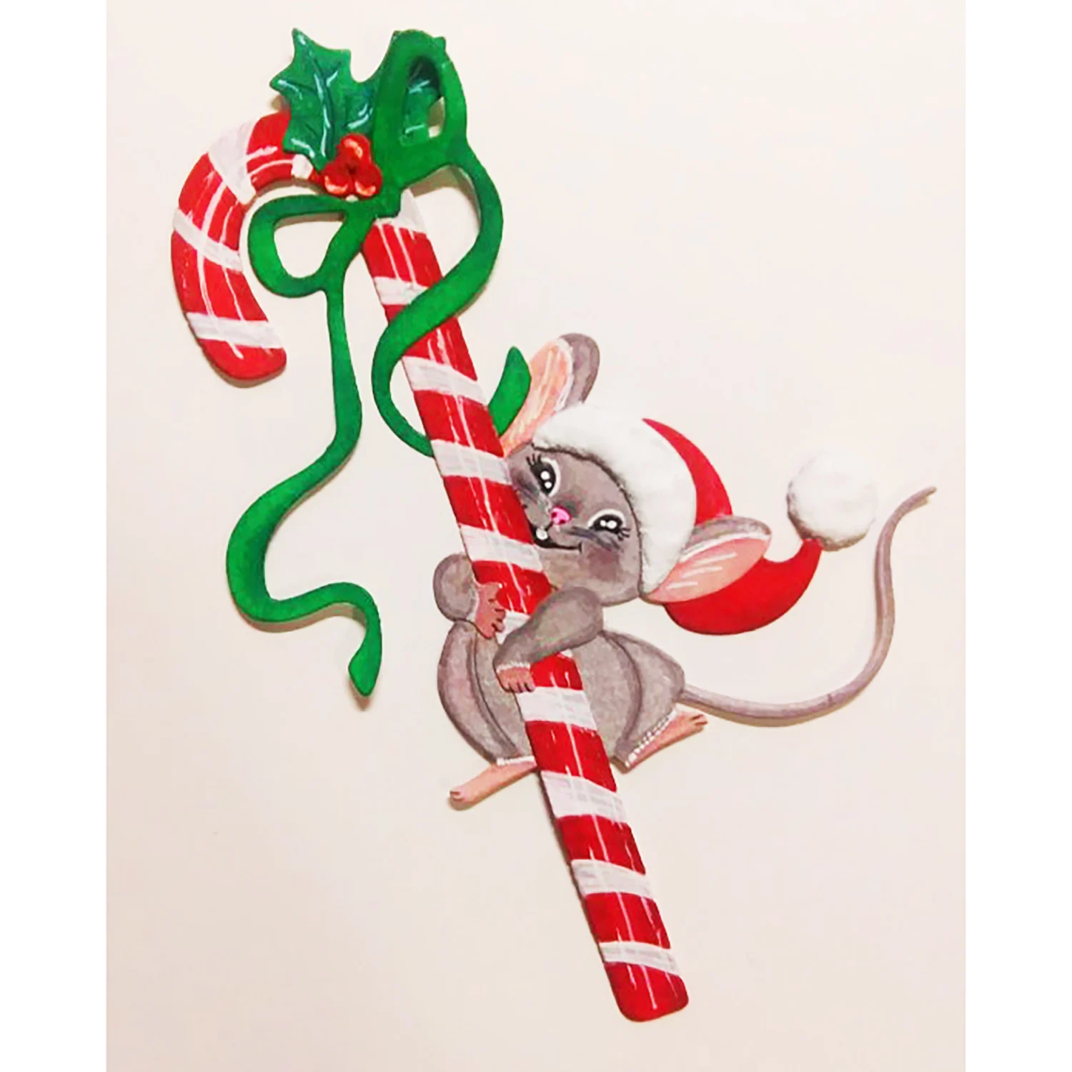 Рождественские конфеты тростник Милая мышь металлические Вырубные штампы милый