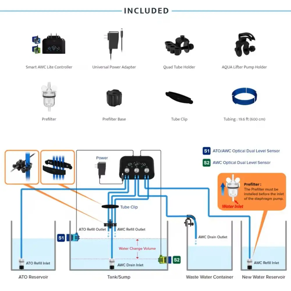 AutoAQUA-автоматический насос для замены уровня наполнения воды Smart AWC Lite SAWC-470D WiFi