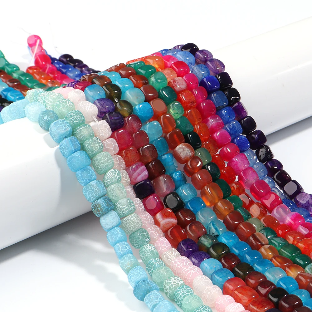 1 нить турмалиновые Квадратные бусины из агата натуральный спейсер оникса