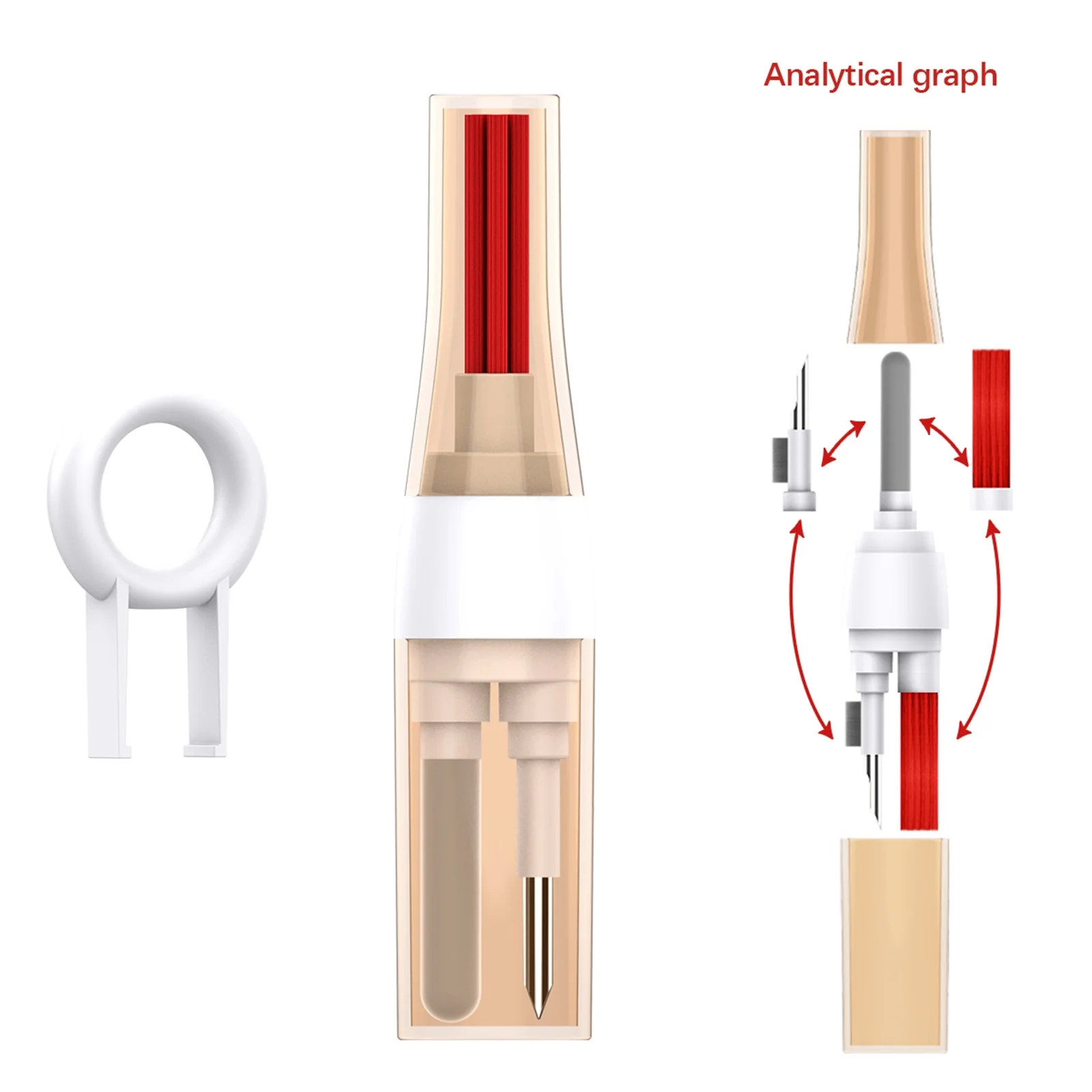

Ручка для чистки наушников 4 в 1, набор инструментов для чистки ноутбука, смартфона, компьютера, камеры, наушников, ушников, чистящая щетка