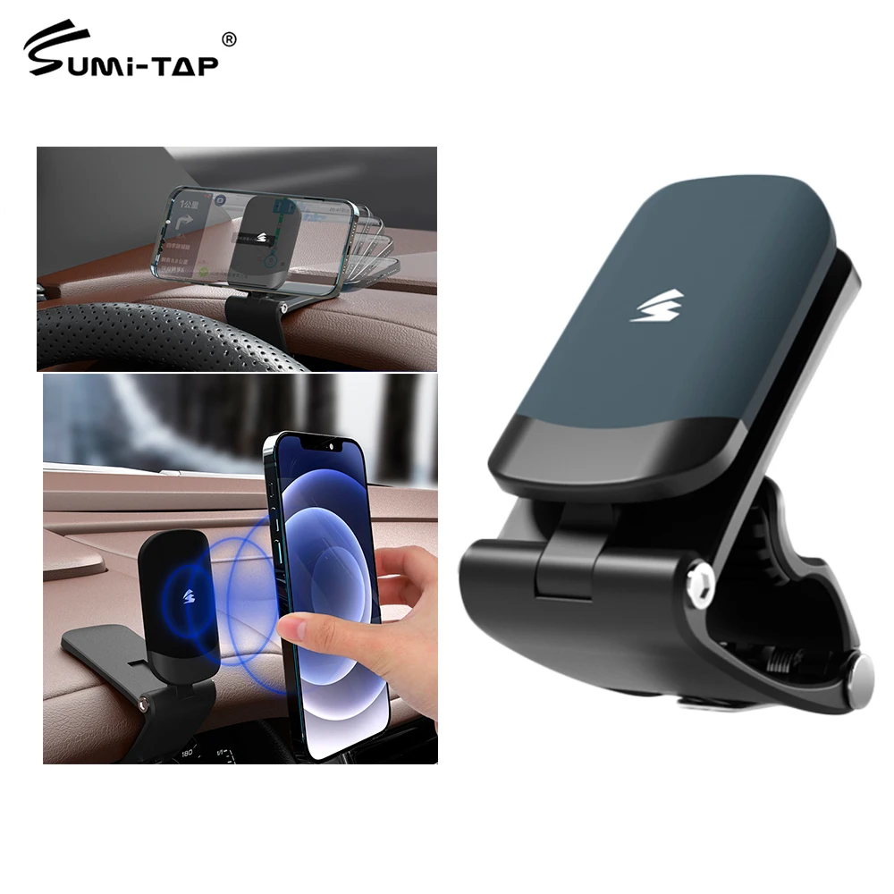 

Sumi-tap Car Phone Holder Magnetic HUD Dashboard Socket Mount 360 Universal Bracket Rearview Magnet Support Phone Stand Holders