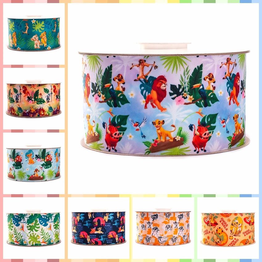 

10yards Disney The Lion King Grosgrain / Satin Ribbon Romantic Gift Packaging Belt For DIY Decoration