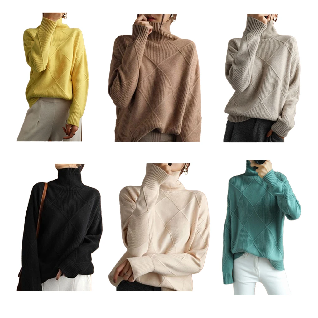 

Женский хлопковый сменный свитер, стильный однотонный вязаный пуловер с длинным рукавом свободного размера на зиму и осень, одежда в подаро...