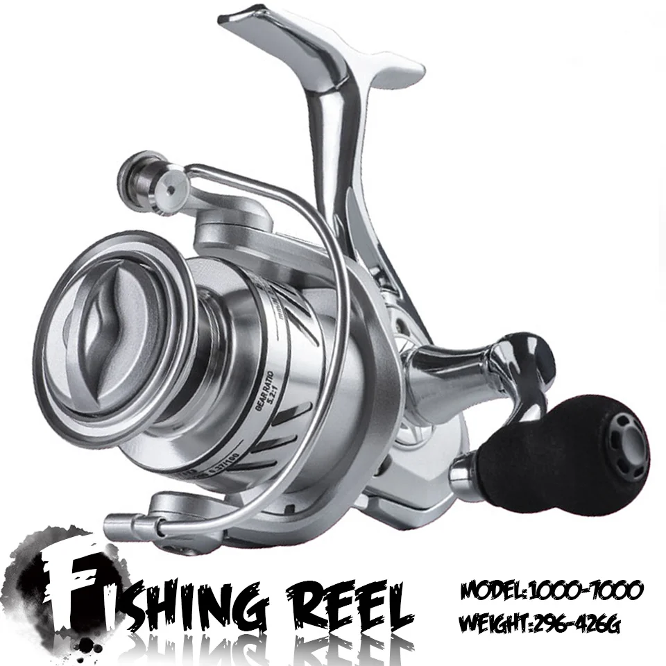 

High Speed Sea Rod Casting Fishing Reels Max Drag 8KG 5.2:1 Gear Ratio Big Pulling Durable Spinning Reel Spare Accessories