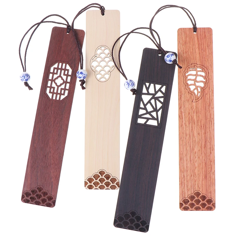 

Chinese Style Carving Wooden Bookmark Creative Retro Ebony Book Mark School Gift Student Office Reading Cute Stationery Supplies