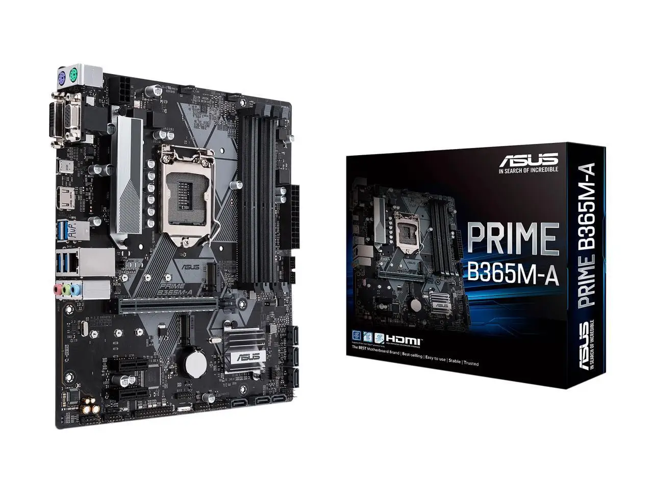 

ASUS PRIME B365M-A LGA-1151 Support 9th/8th Gen Intel Processor with Aura Sync RGB Header, DDR4 2666 MHz, M.2 Support, HDMI,