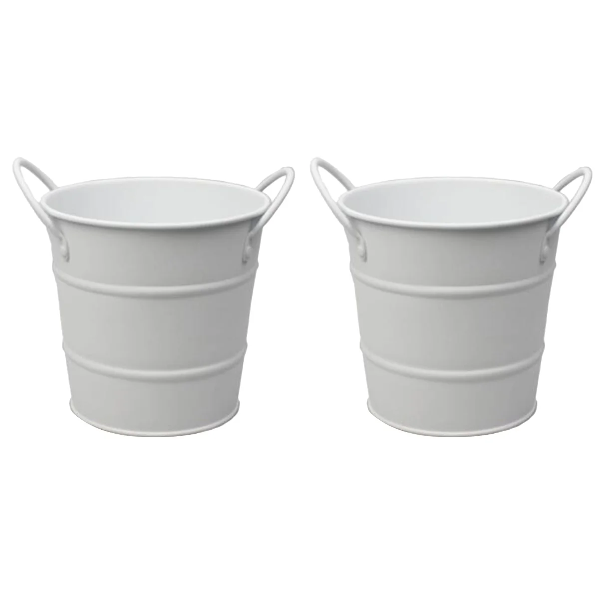 

2 Pail Chip Bucket for Party Party Favors Buckets Sliver Tin Buckets Fried Chicken Metal Bucket
