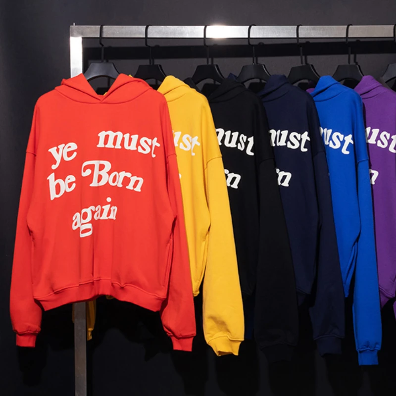 

Ten Colors Optional 22SS CPFM Sweater Foam Letter Ye Must Be Born Again Hoodie High Street Men Women Fleece Couple Hoodies