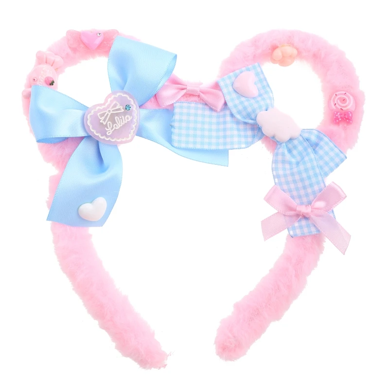 Повязка на голову с милыми медвежьими ушками головной убор сердечками в стиле
