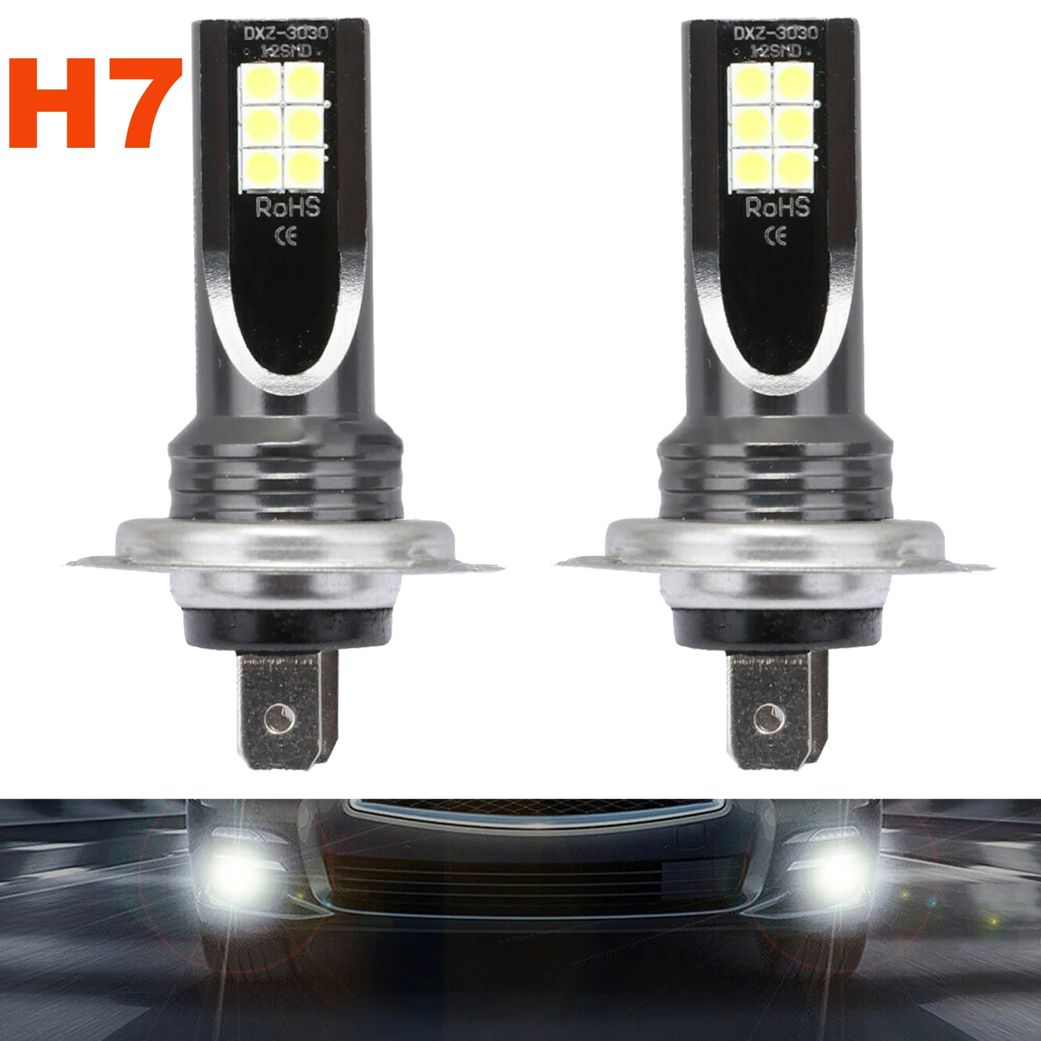 

2Pcs High Brightness H1 H4 H7 Canbus Led Car Headlight 3030 Chip H3 H8 H11 9005 HB3 9006 Front Fog Lights Turn Signal Lamp Bulbs